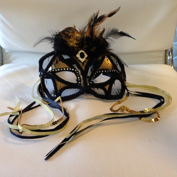 Black and Gold Masquerade Mask