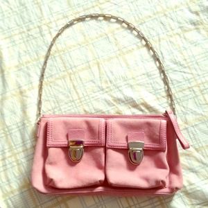 Cow split leather handbag