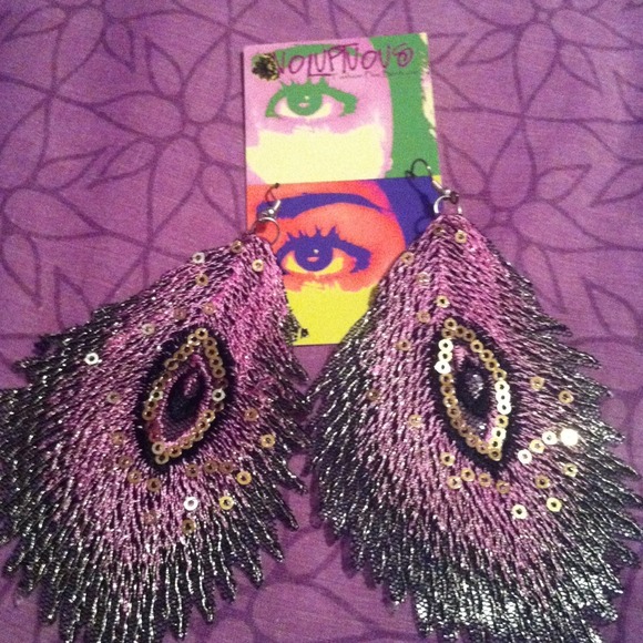 Peacock earrings!