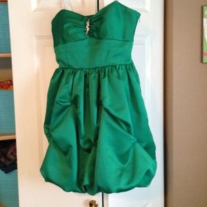 Jade green cocktail dress