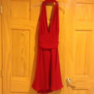 Marilyn Monroe halter dress in red