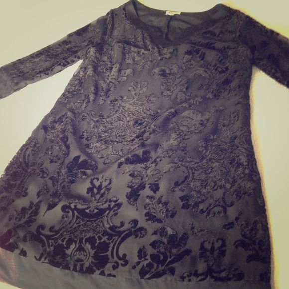 Black Merona Dress - A line - 60's style- cute!