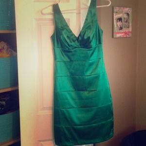 Emerald green cocktail dress