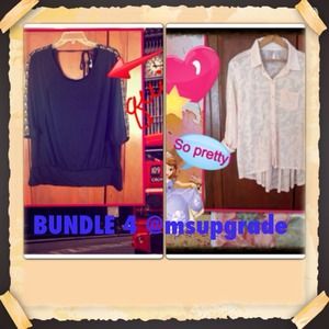 BUNDLE 4 @msupgrade Pink shirt and RR top