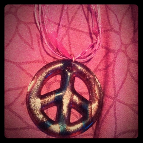 Peace sign necklace