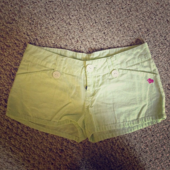 Striped green shorts
