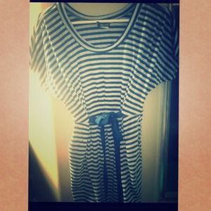 WetSeal stripped dress with tie.