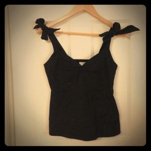 Anthropologie black tank top with bows!