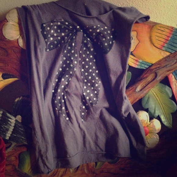 Purple bow tank top