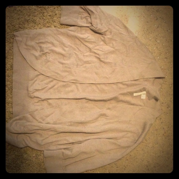 Beige knit cardigan