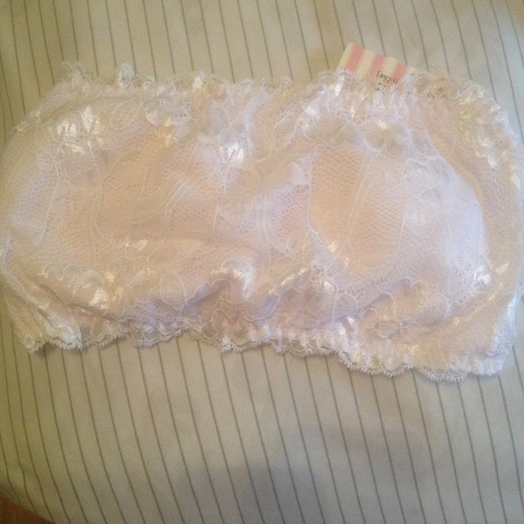 White lace Bandeau bra