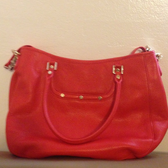 Tory Burch- Amanda Classic Handle Hobo- Flame Red - Picture 4 of 4