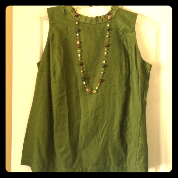 Liz Claiborne 1X green blouse!