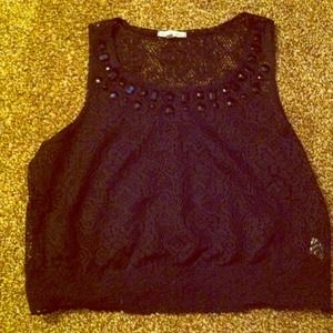 Lace Belly shirt bathing suit cover up