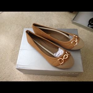 Light brown suede flats