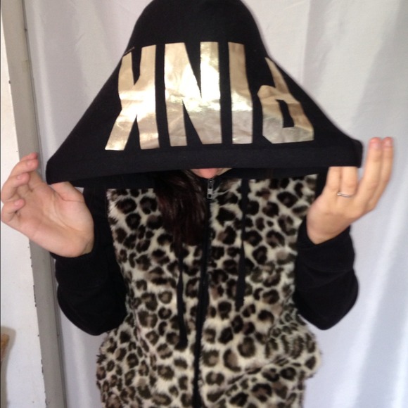 Victoria's Secret faux fur lined hoodie with bling - Picture 4 of 4