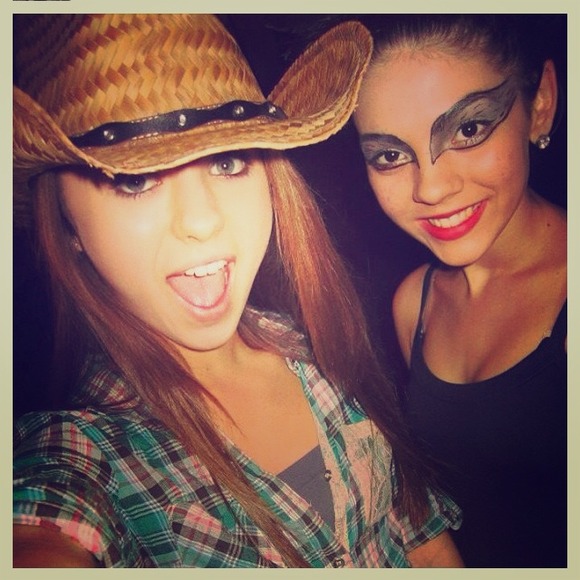 Green and pink lacy flannel