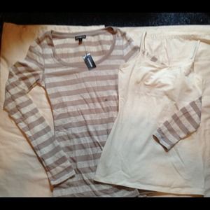 Striped long sleeve top and cami