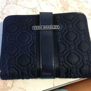 Navy vera bradley fabric wallet