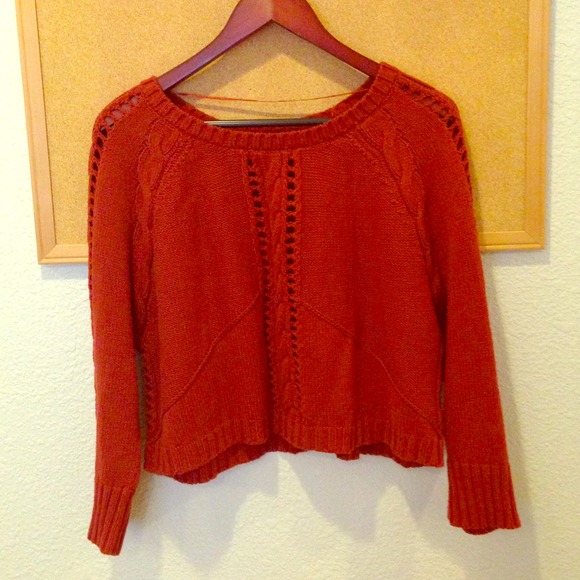 Cropped Chunky Knit Sweater