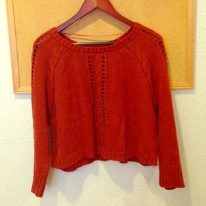 Cropped Chunky Knit Sweater