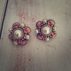 Pink stud earrings SOLD