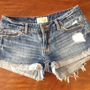 Aero denim shorts