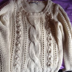 Beige knit sweater