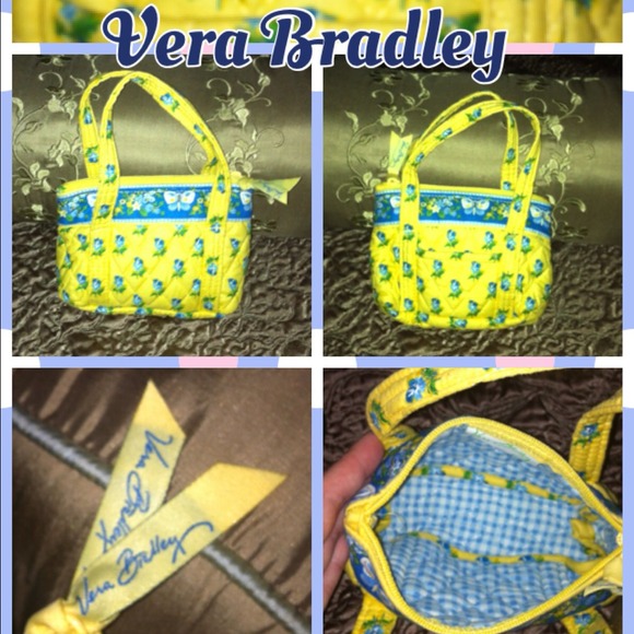 On Hold: Vera Bradley Yellow & Blue Makeup/ purse - Picture 2 of 2