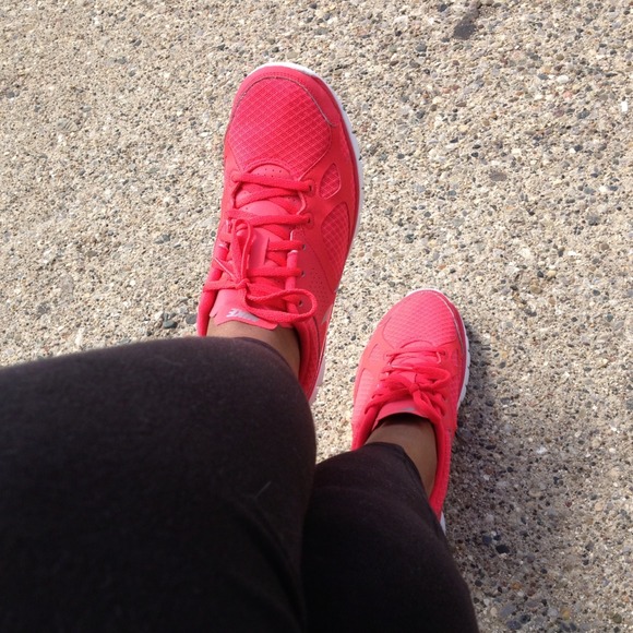 Hot pink Nike shoes