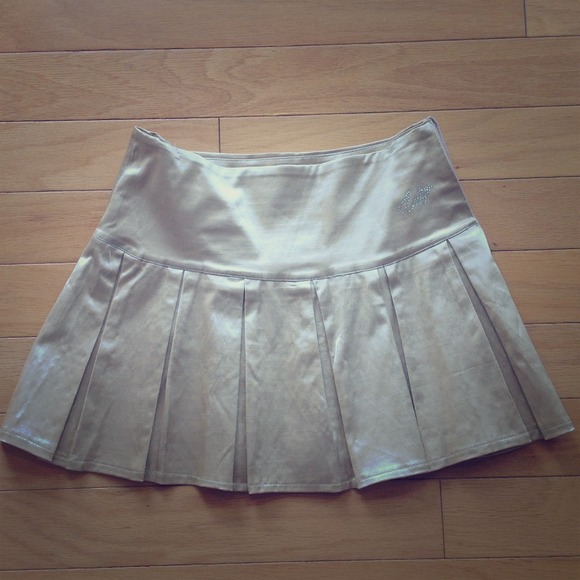 SOLD  BUNDLED- Gold mini skirt purchased in Italy