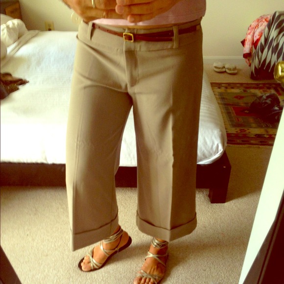 Vintage tan culotte pants