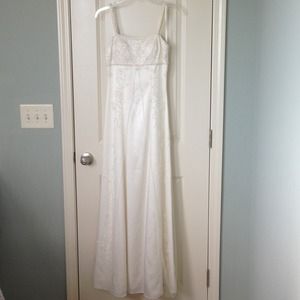 Off-white beaded gown