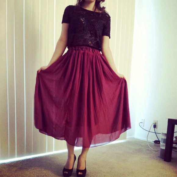 Red vintage skirt