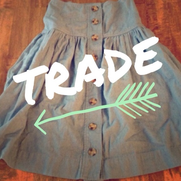 TRADE w/ @jonet_marie {urbn button up skirt}