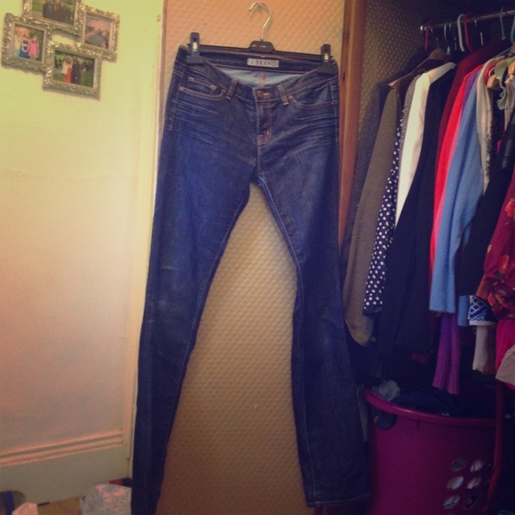 SOLD Jbrand straight leg medium rise dark was jean