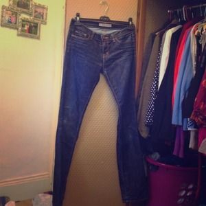 SOLD Jbrand straight leg medium rise dark was jean