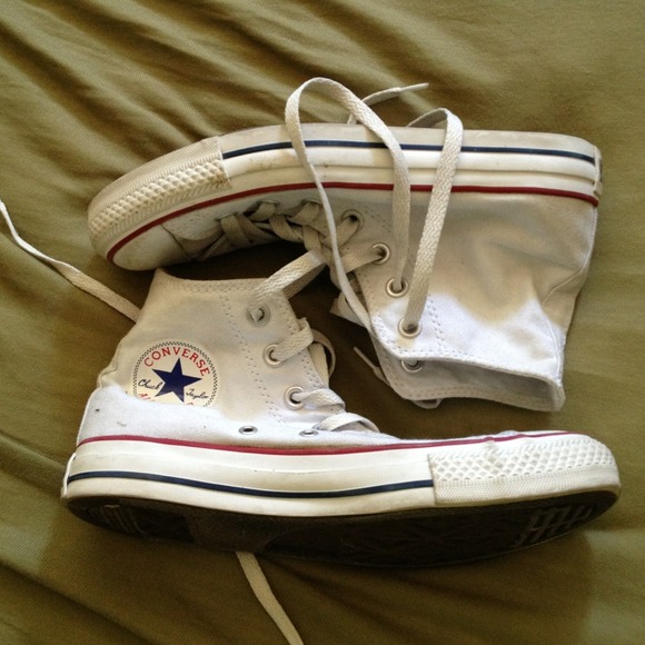 White Converse High Tops