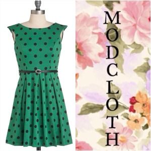 A Grand Weekday Out Dress in Dots