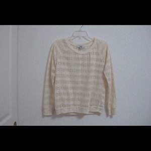 Cream Pullover with Holes