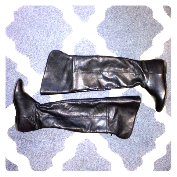 Classic Black Thigh High Boots