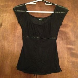 Black baby doll style blouse