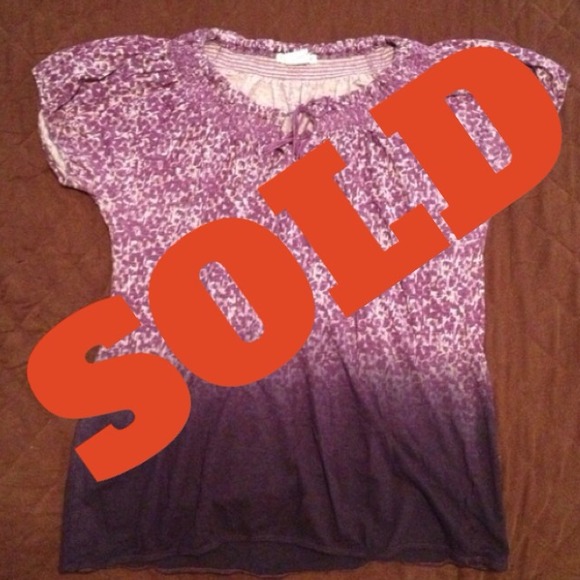 Patterned purple ombré top! So cute! Size XL!