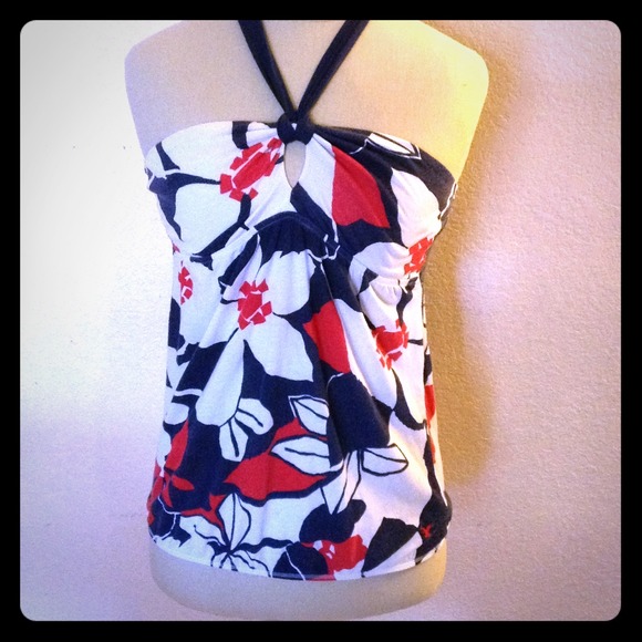 AE halter top with Hawaiian flowers! - Picture 1 of 4
