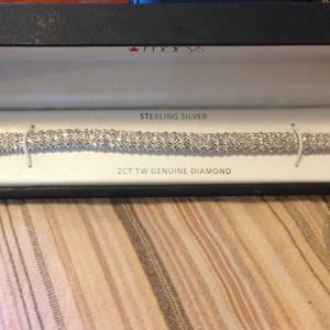 2 CT genuine diamond sterling silver RESERVED