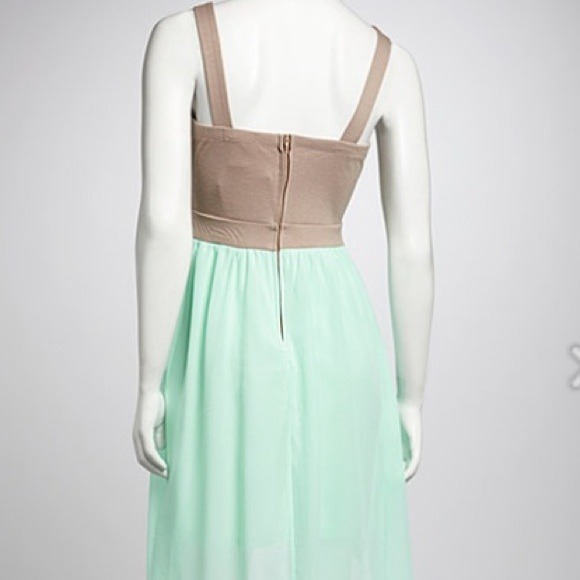 Brown & Mint high low dress. - Picture 2 of 2
