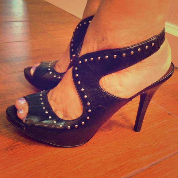 Cute Black platform sandals