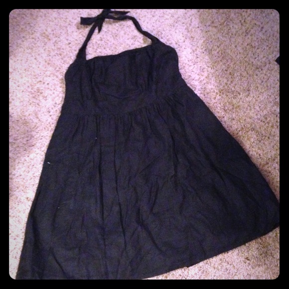 Plus size, Old Navy, black halter dress