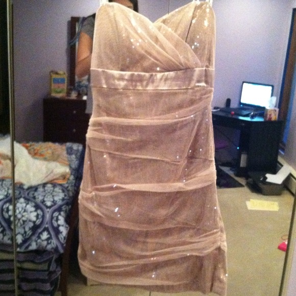 Strapless Champagne Dress! Beautiful!