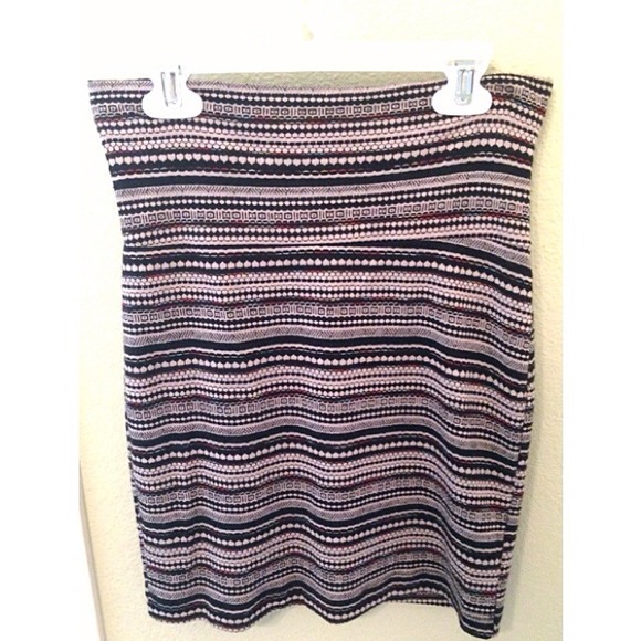 Tribal Fold over Pencil Skirt